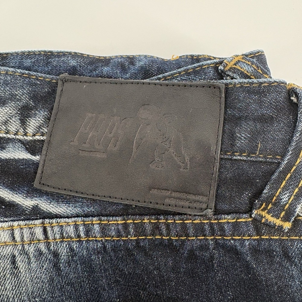 PRPS Demon Jeans Men's Blue‎ Distressed Fade Button Fly Size 40x34